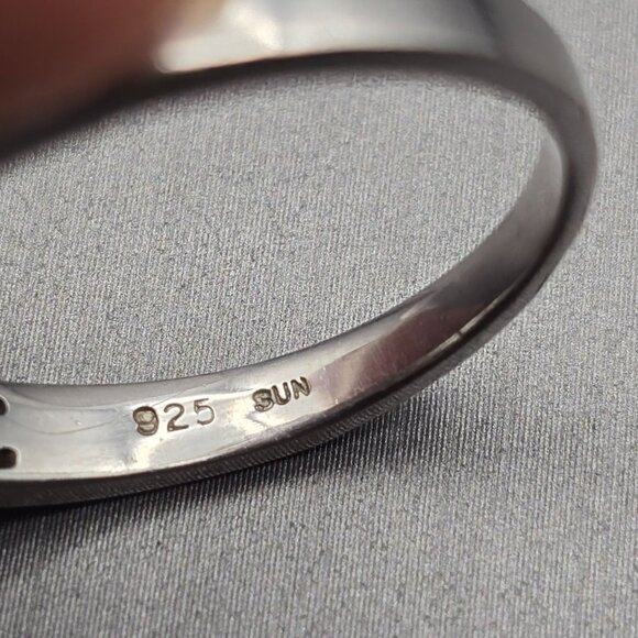 Sterling Silver London Blue Topaz Cathedral Ring Size 10 Signed SUN 5.09g - Picture 11 of 15